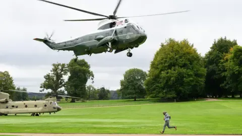 Trump Rerouted and Compelled to Swap Helicopters On the Way to Stansted Airport